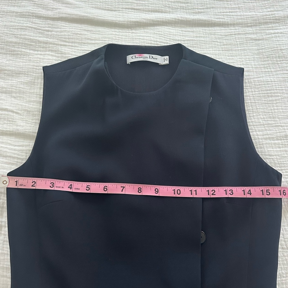 Christian Dior Navy Blue Midi Dress with Buttons sz 4 - Picture 4 of 7